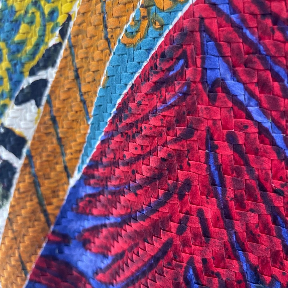 Chico's Silk Jacket 1 Abstract Boho Art To Wear Open Front Colorful Maximalism - Picture 11 of 16